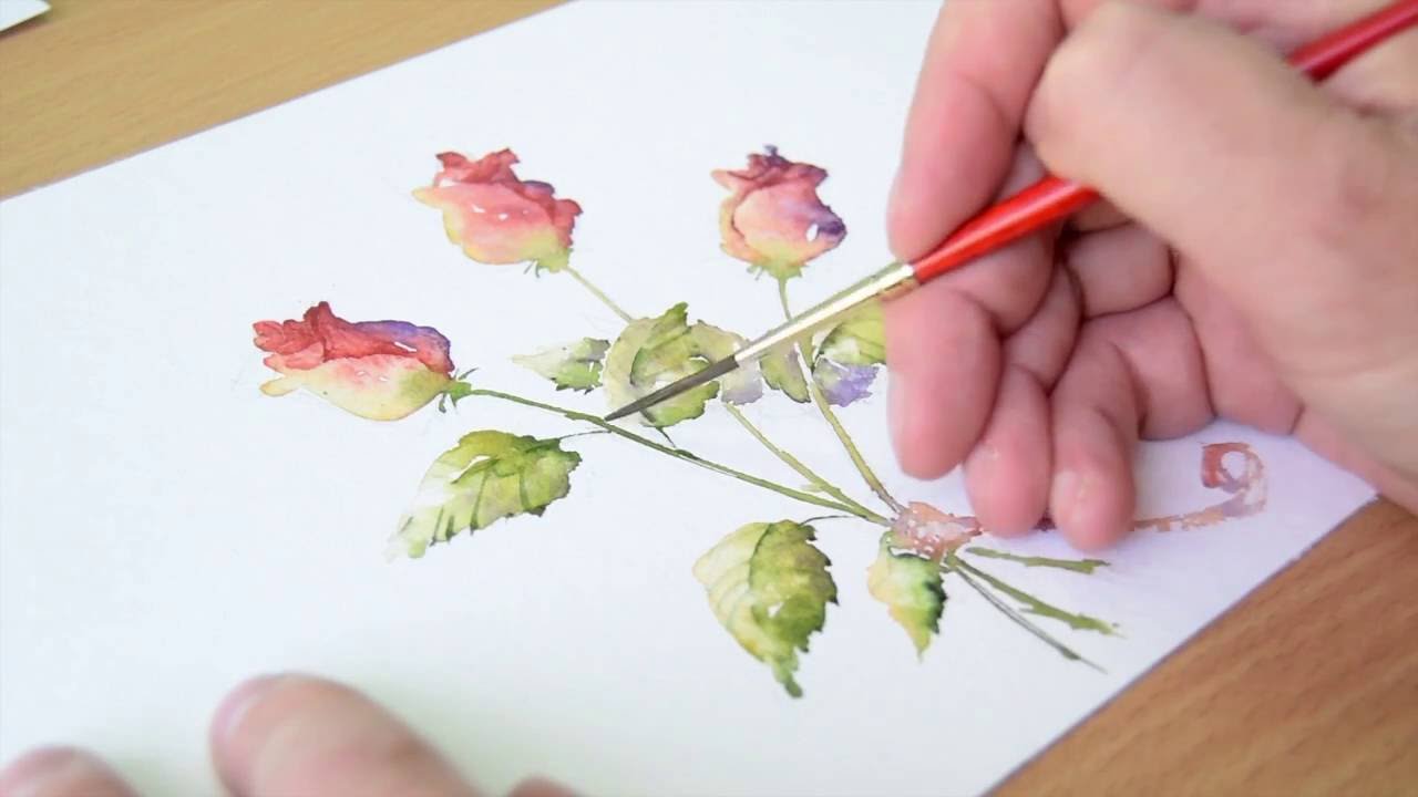 LooseWatercolours.com 'Gather Ye Rosebuds' with Andrew Geeson