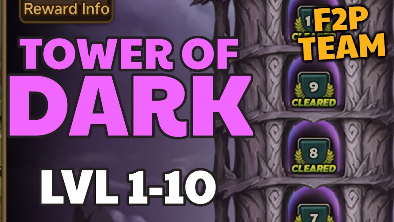 (F2P) TOWER OF DARK (Challenge of Ascension) FLOOR 1-10 GUIDE - Summoners War: Sky Arena