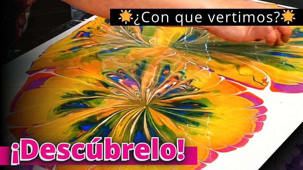 ¿Con qué VERTIMOS para obtener este resultado? 🌟 Descúbrelo ! pintura acrílica Pouring en Español🌟
