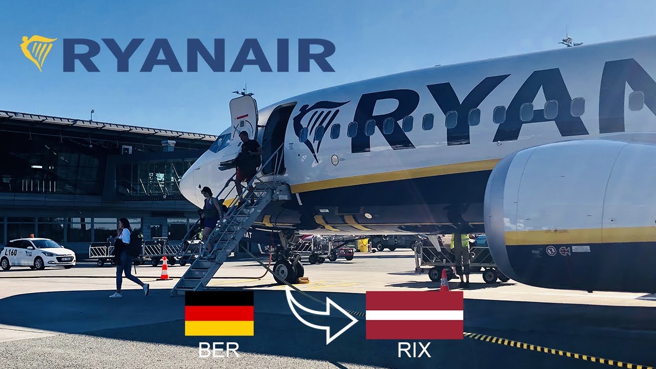 Europe's Biggest low-cost! | TRIP REPORT |  Flight From Berlin to Riga | RYANAIR Boeing 737 MAX 8