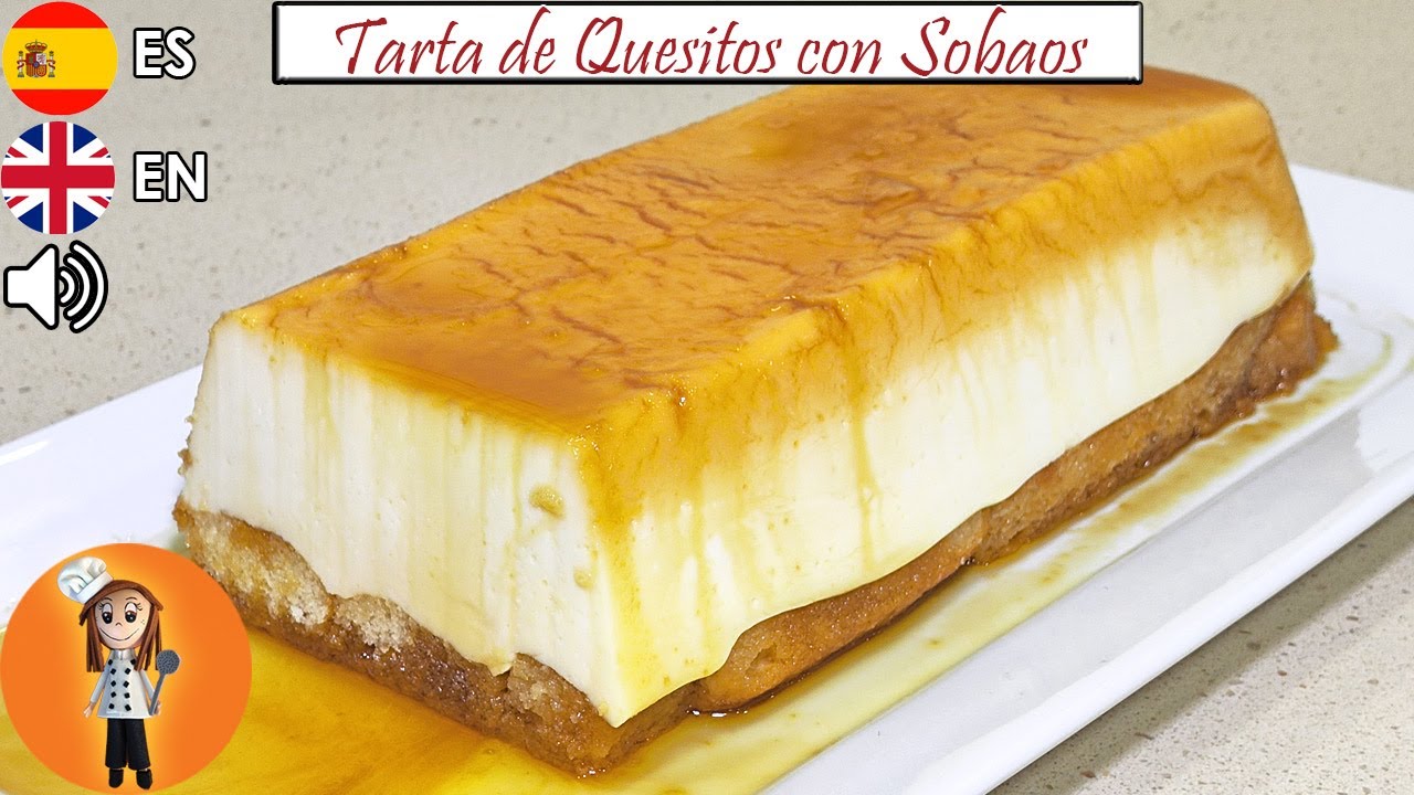 Tarta de Quesitos con Sobaos | Receta de Cocina en Familia