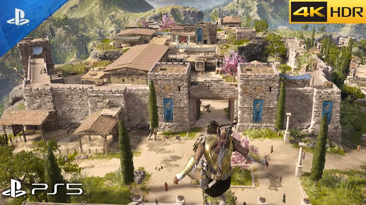 Assassin's Creed Odyssey - Akrokorinth Fort: Stealth Mode [PS5 4K HDR]