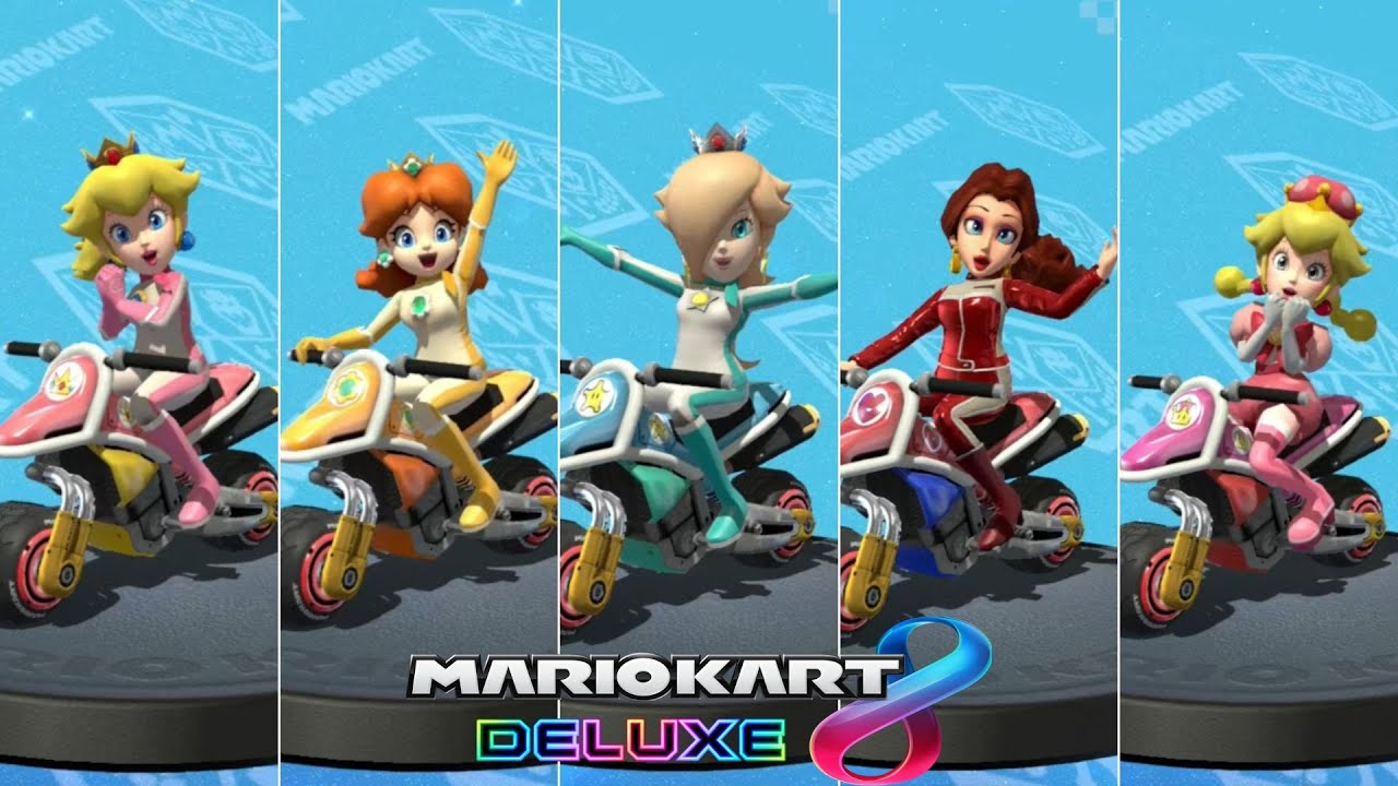 Mario Kart 8 Deluxe - Wave 6 // All 5 Unique Bike Outfit Characters