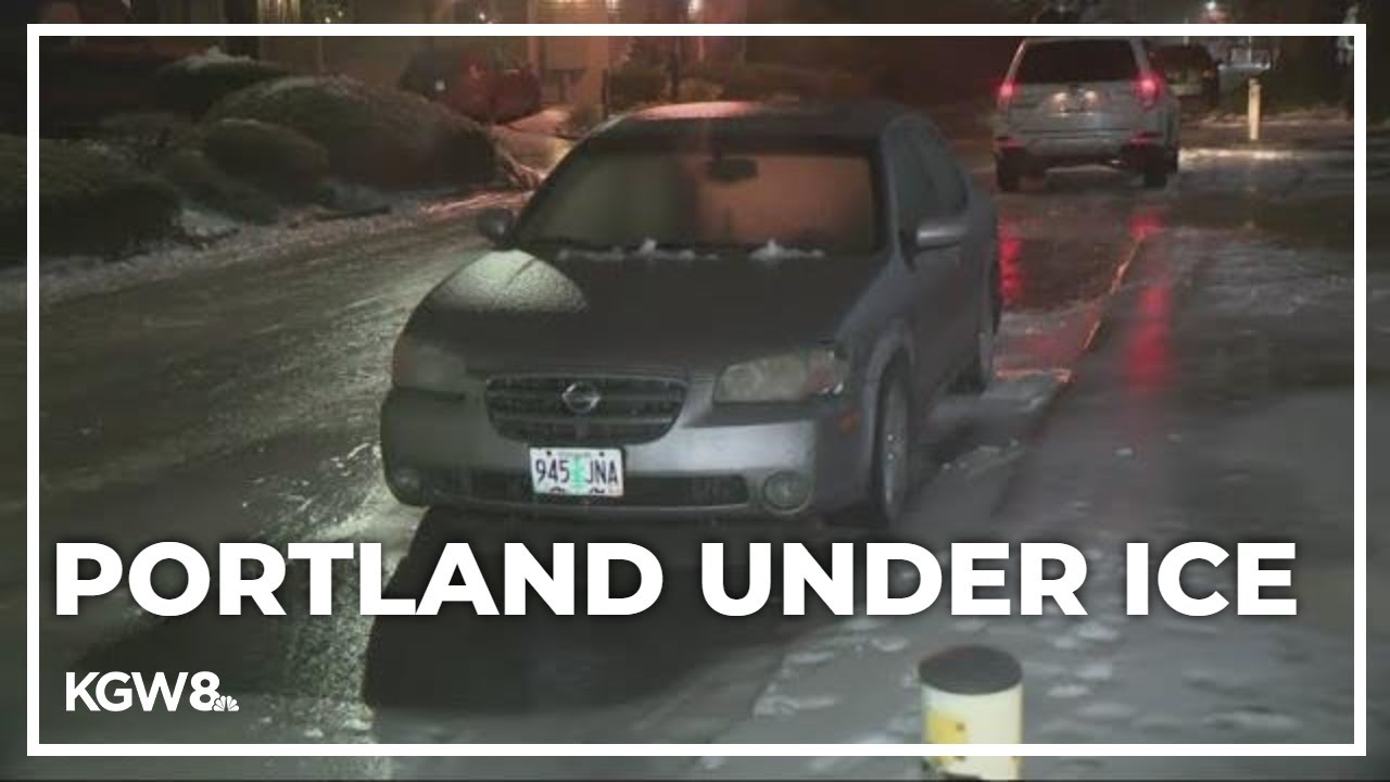 Portland ice storm freezes streets, sidewalks