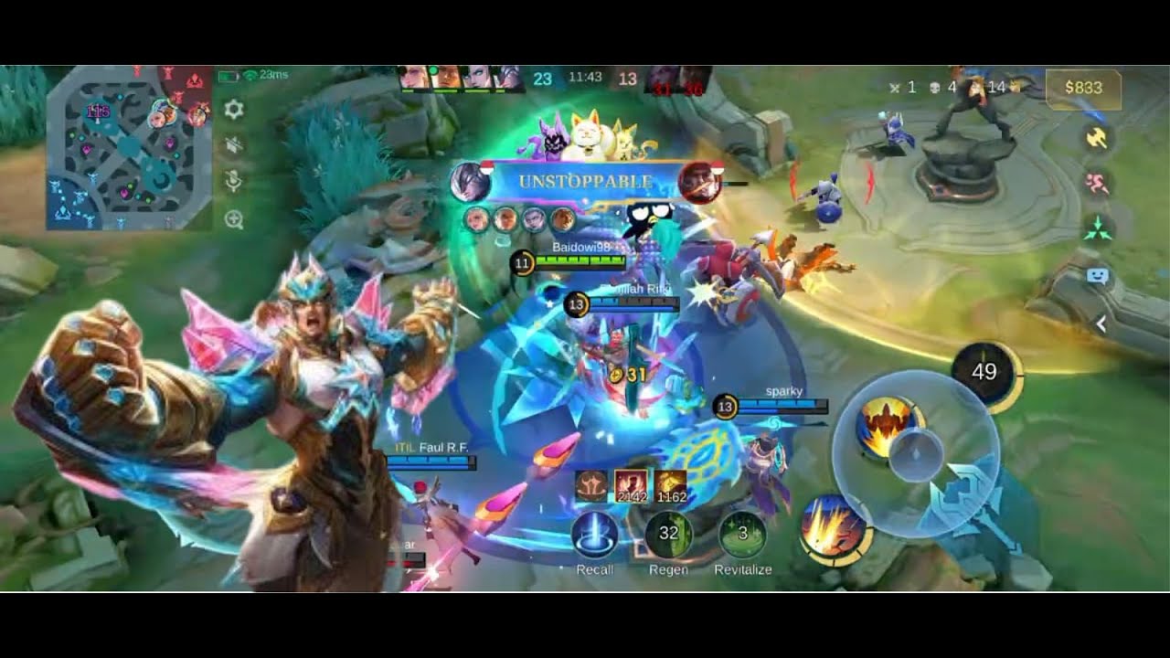 1 Ult, 1 Team Fight Menang – Gatotkaca solar spark memberikan assist 11 kill 1