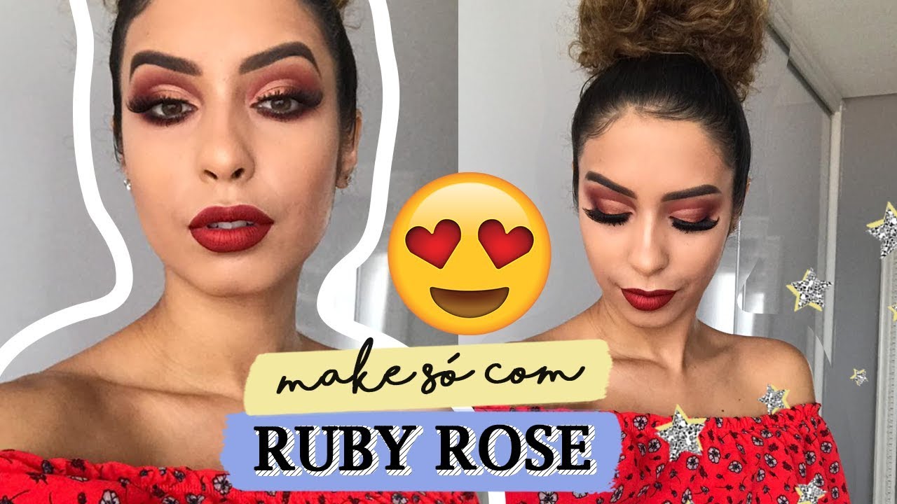 MAKE BARATINHA SÓ COM RUBY ROSE | MAQUIAGEM LINDA E BARATA
