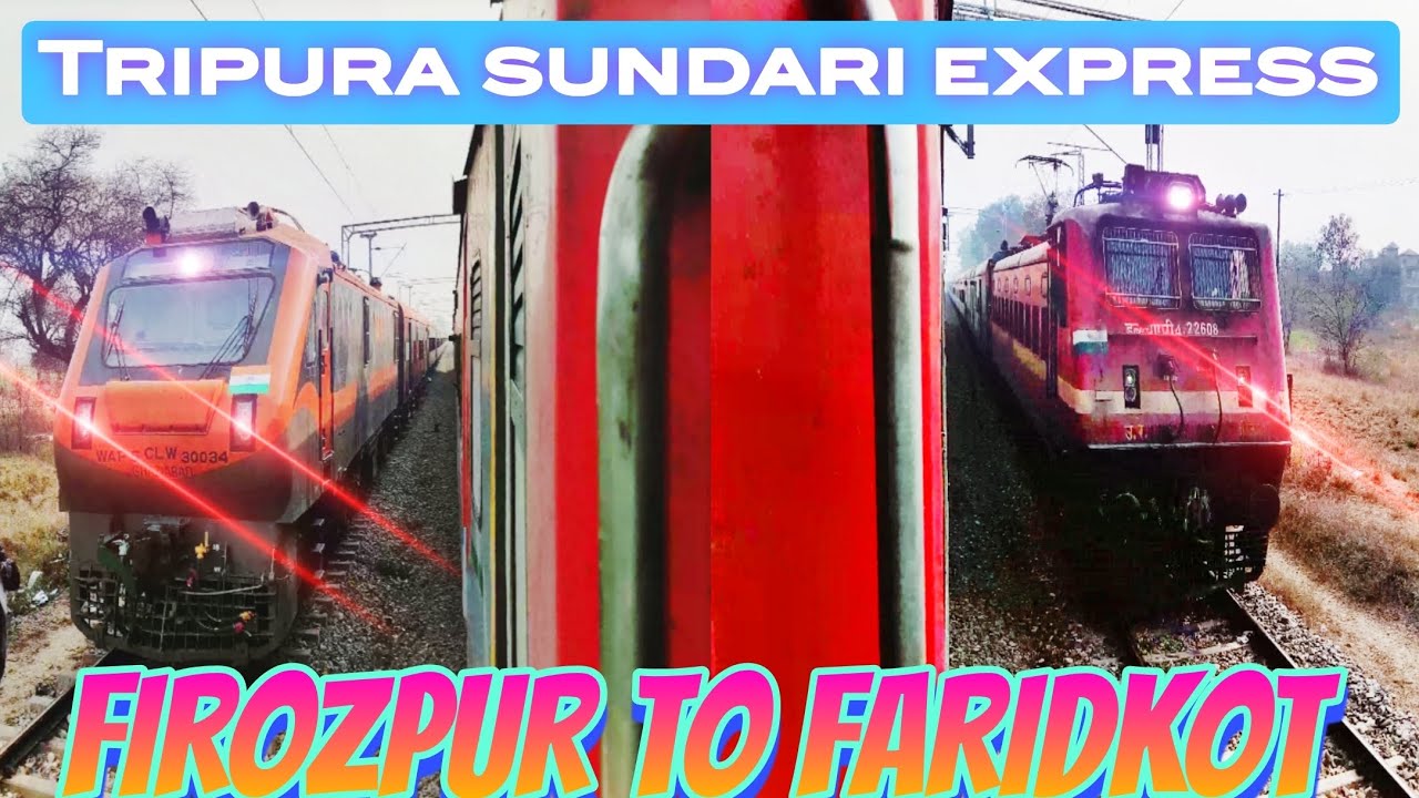 Tripura sundari express journey from Firozpur to Faridkot 