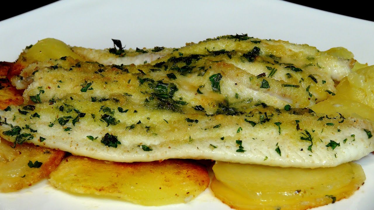 Lenguado gratinado. Recetas de pescados