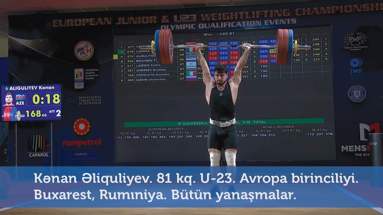 Kənan Əliquliyev. 81 kq. U-23. Avropa birinciliyi. Buxarest, Rumıniya. Bütün yanaşmalar.