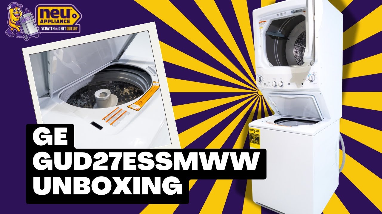 GE GUD27ESSMWW Spacemaker Laundry Center Unboxing | Washer & Dryer in One!