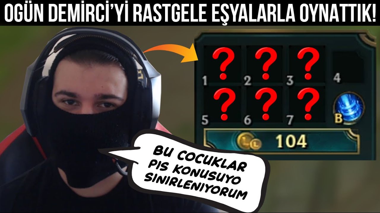 OGÜN DEMİRCİ ÇILDIRDI! OGÜN'Ü DERECELİ MAÇTA RANDOM EŞYALARLA OYNATTIK! @OgünDemirci