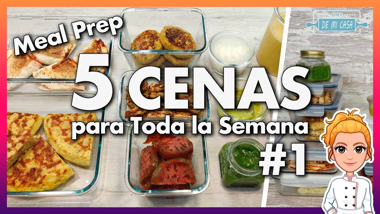 🍽 5 Cenas para Toda la Semana  😱 FÁCILES, RÁPIDAS y ECONÓMICAS 👌Meal Prep Cenas 🌔 Ideas para Cenas