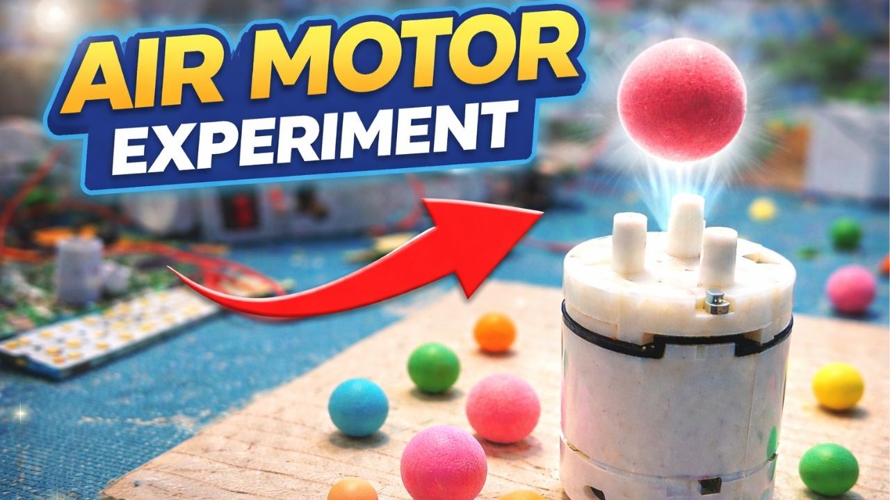 Simple Air Motor Build | Ball Levitation Using Air Flow 🔧