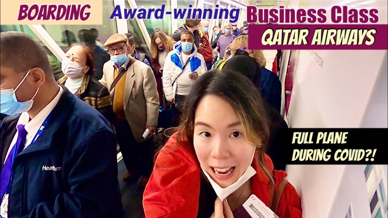 Boarding the Award-winning Qsuite Qatar Airways | Best Business Class flight 2022