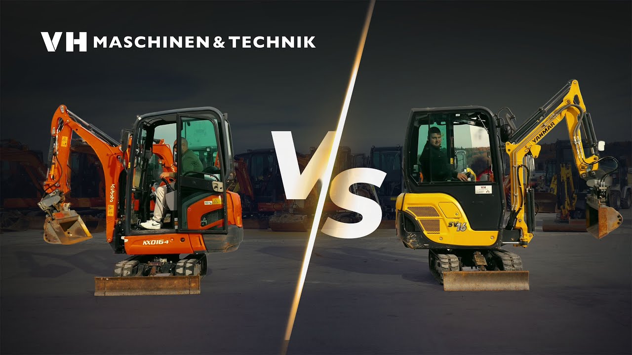 Kubota KX016-4 VS. Yanmar SV16 | Das Minibagger Duell | VH Maschinen & Technik