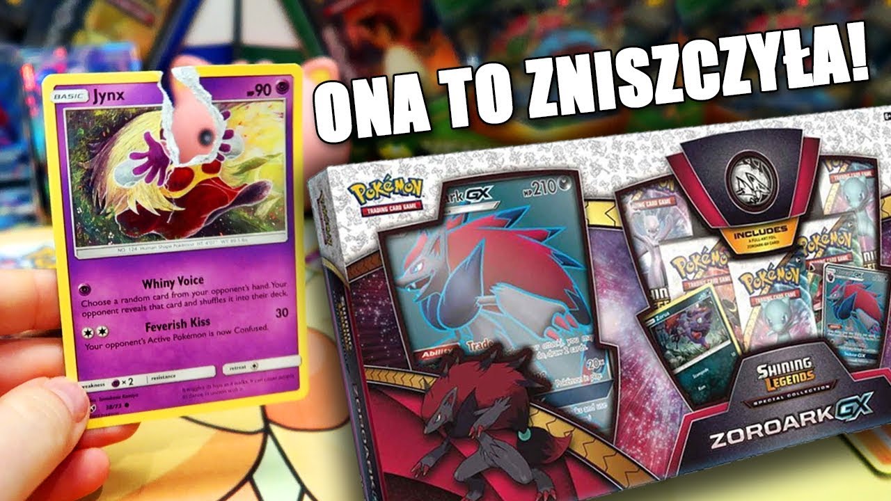 ZNANA JUTUBERKA NIE SZANUJE KART POKEMON 😡 ZOROARK GX BOX Shining Legends