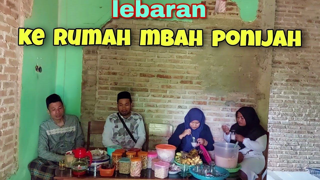 lebaran di desa keliling kampung / minum es degan dirumah mbak saimin