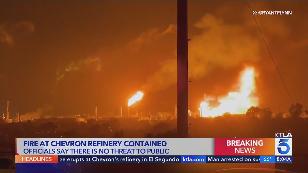 Fire at Chevron refinery contained, cause remains unknown