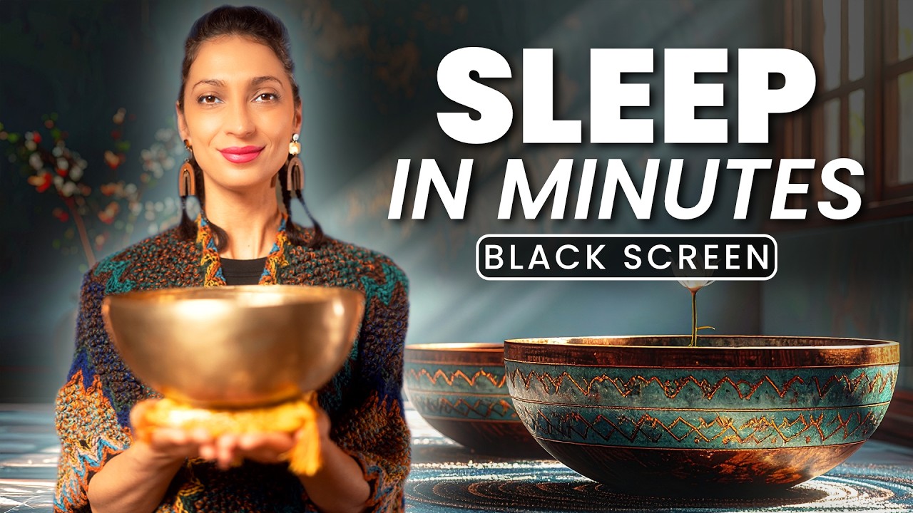 DON'T IGNORE THIS | *Fall Asleep In Minutes* With Himalayan Singing Bowls | 10 Hours &bull; Black Screen