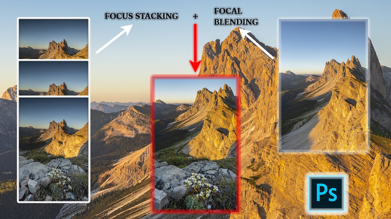 TUTORIAL - Focus Stacking + Focal Blending in PHOTOSHOP