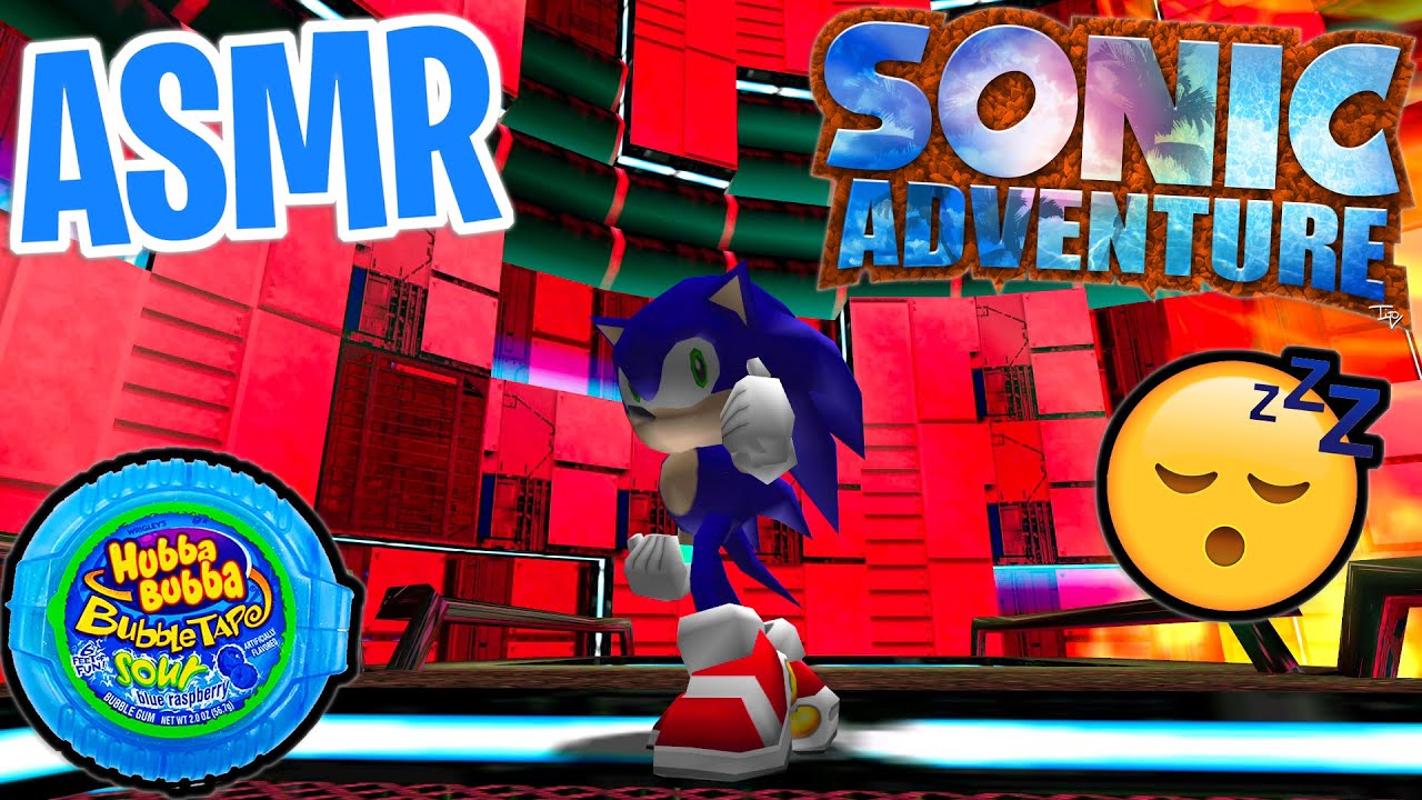 ASMR Gaming 😴 Sonic Adventure Relaxing Gum Chewing 🎮🎧 Controller Sounds + Whispering Dreamcast 💤