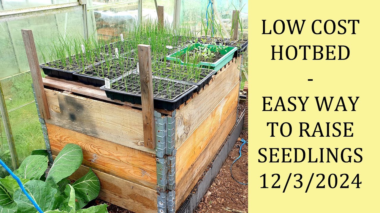 Low Cost Hotbed - Easy way to raise seedlings #greenhouse #gardening #garden #seeds