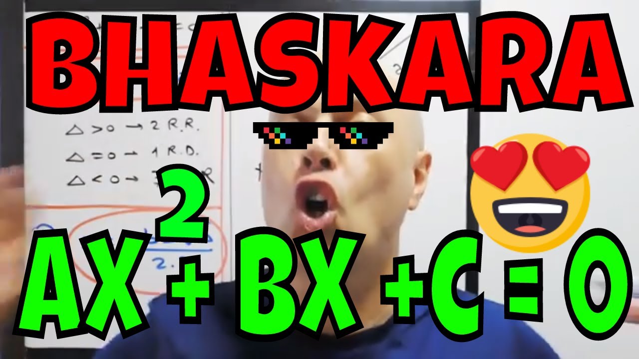 ECUACIONES CUADR&Aacute;TICAS POR F&Oacute;RMULA GENERAL -   BHASKARA EN 2 ETAPAS ES M&Aacute;S F&Aacute;CIL. ( Ejercicio  1 )