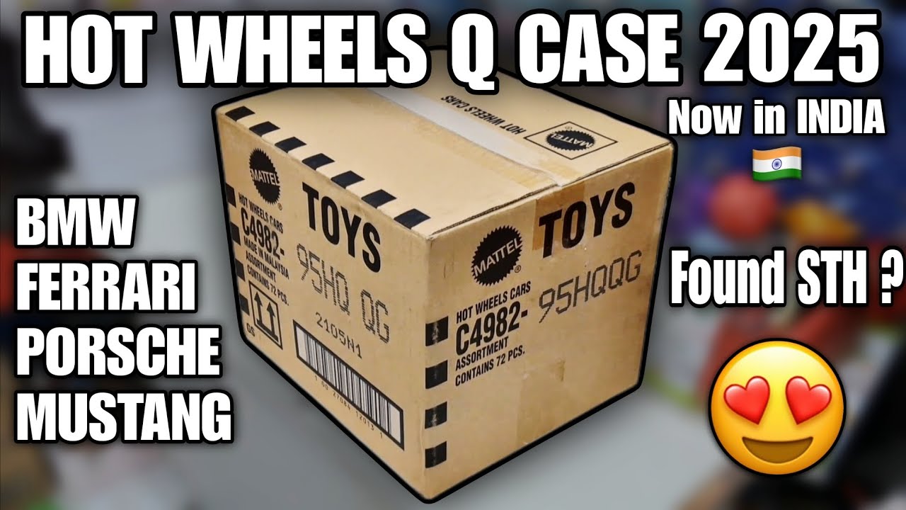 Распаковка корпуса HotWheels Mainline Q 2025 в Индии 😍😍 | Найдены жёлтые F40 и 365 GTB