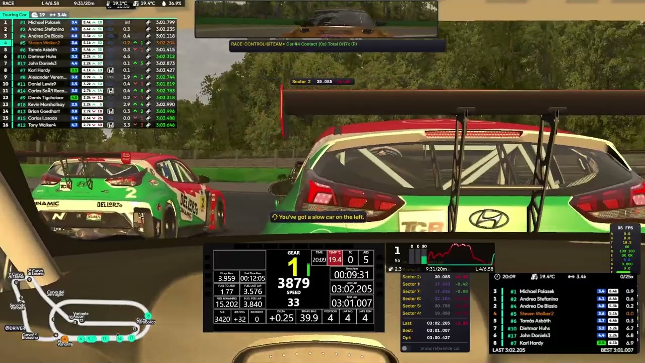 iRacing - TCR Monza Combined - crazy race I didn't finish 
