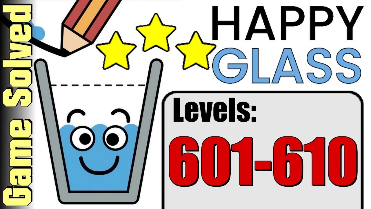 Happy Glass | All Levels 601-610 (Solution 3 Stars ★★★)