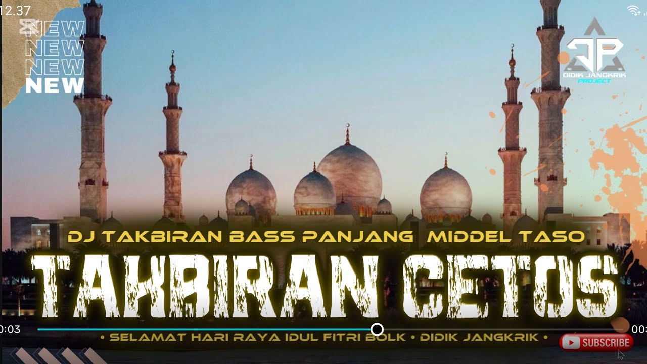 DJ TAKBIRAN MIDEL TASO CETOK CETOK BASS PANJANG TERBARU 2025 - DIDIK JANGKRIK