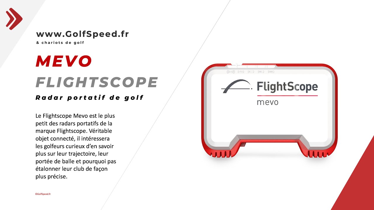 le MEVO de chez FLIGHTSCOPE (vidéo en français), le petit radar de golf connecté à votre iphone