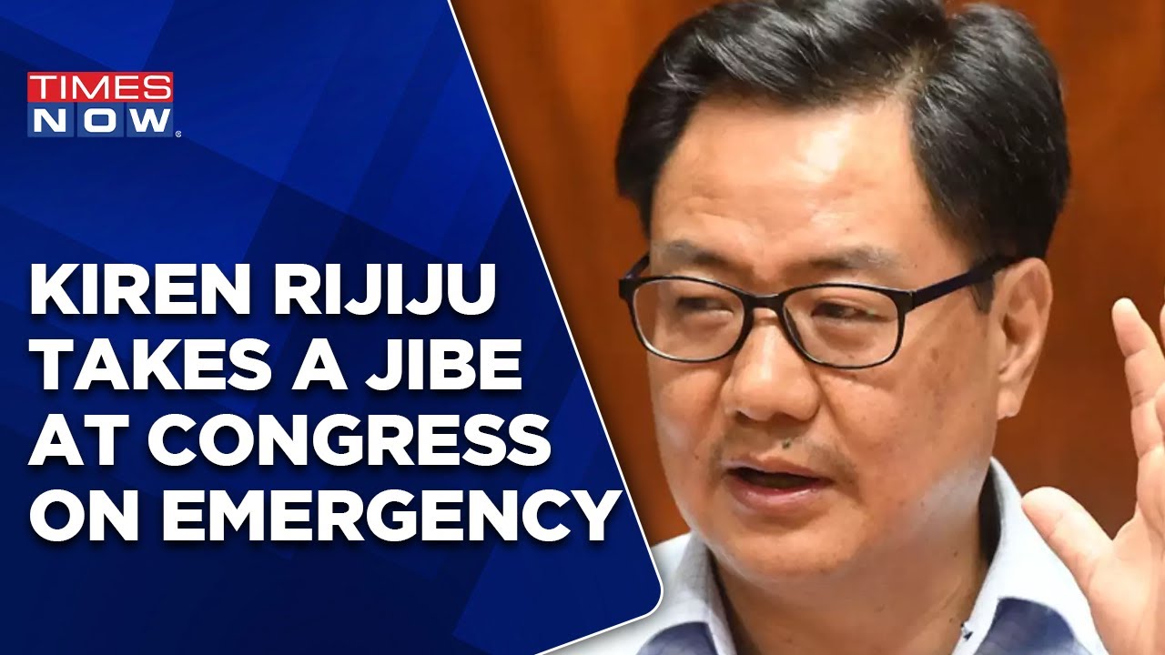 Kiren Rijiju Takes A Jibe At Congress, Says - 'Democracy Was Murdered In 1975' | Rahul Gandhi Row