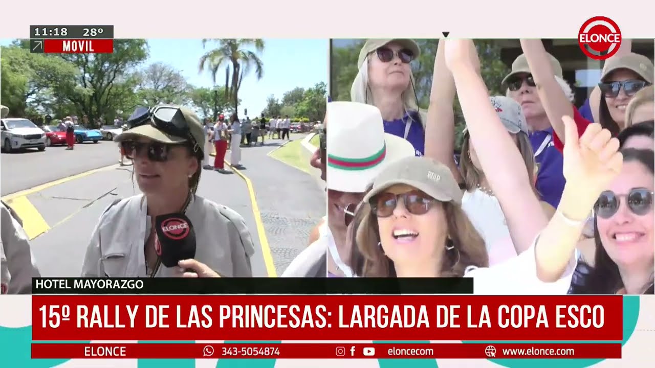 15º Rally de las Princesas: largada de los autos clásicos y antiguos desde Hotel Mayorazgo