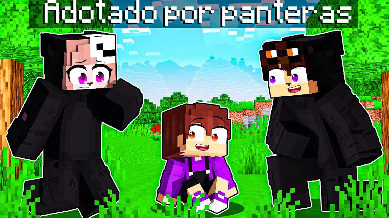 ADOTADO pela FAMÍLIA PANTERA NEGRA no Minecraft