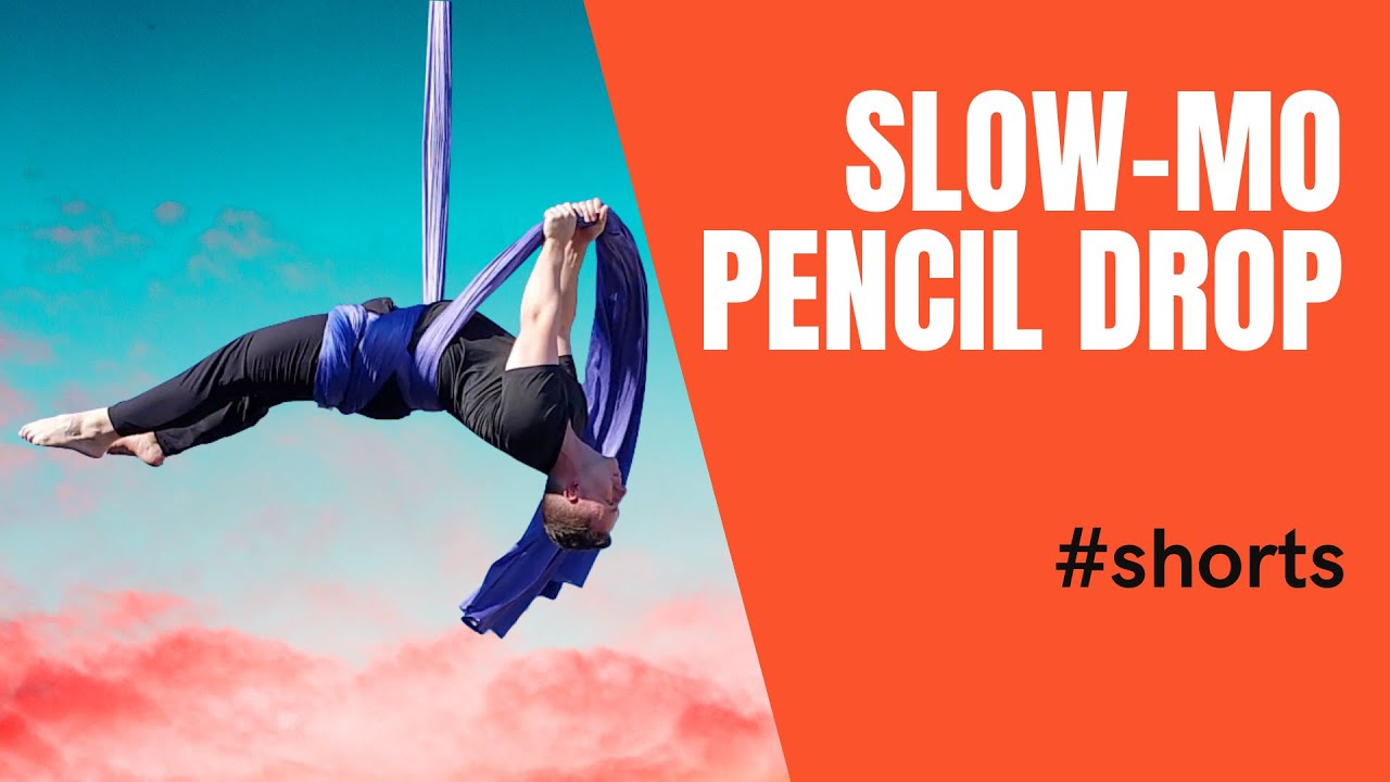 Slow Motion Pencil DROP Aerial Silks #shorts