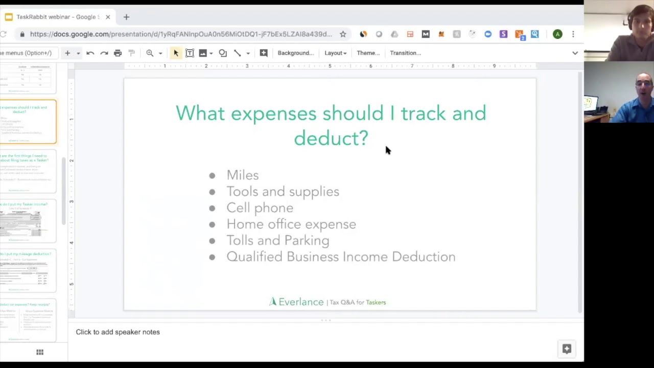 Everlance Live Tax Q&A for Taskers