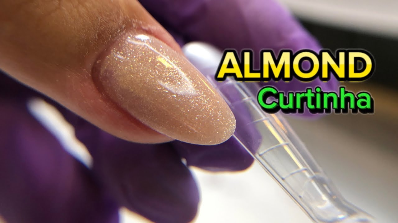 ALMOND mais curtinha no MOLDE F1 | Gel shine BRILIA