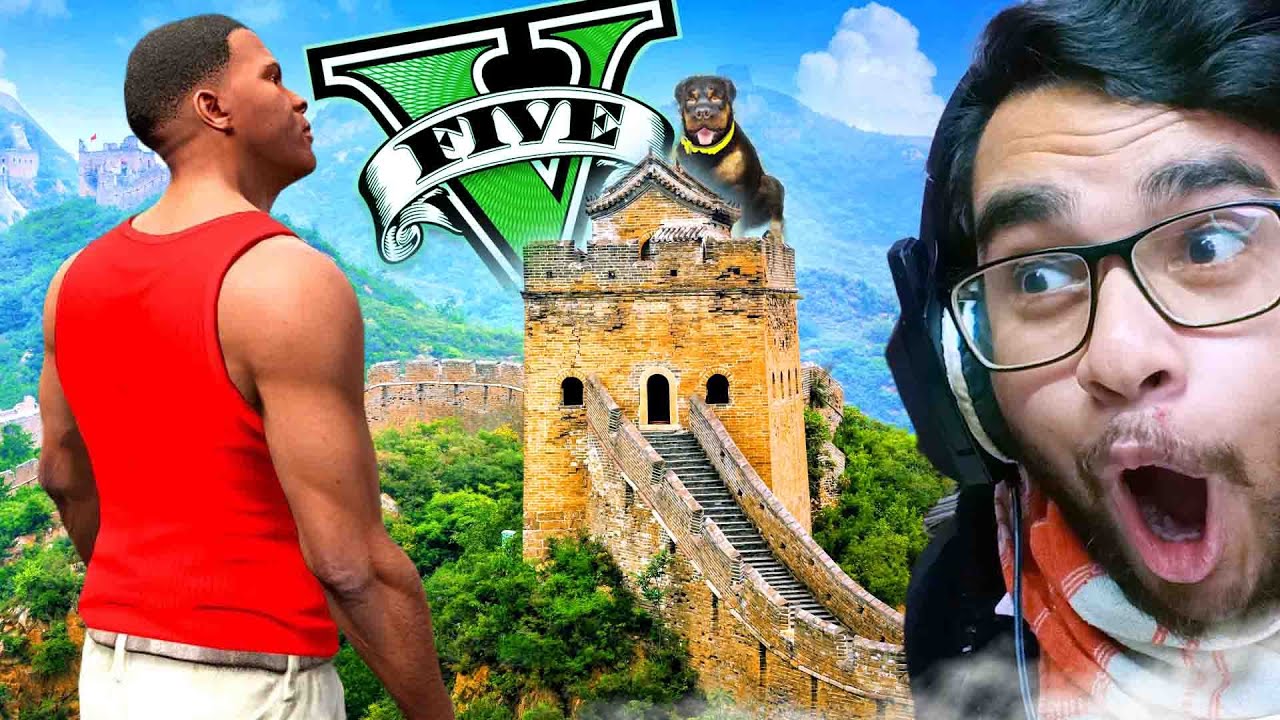 GTA V : CHOP AND Franklin Is Going To CHINA To Fight With Ganster  || Professor Of Pc Gaming
