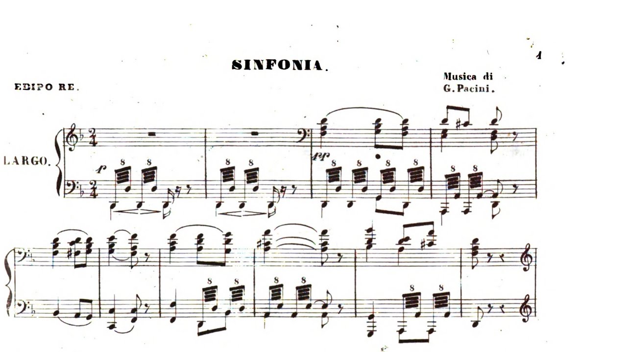 G. Pacini - Edipo Re ( Incidental Music ) - 1847