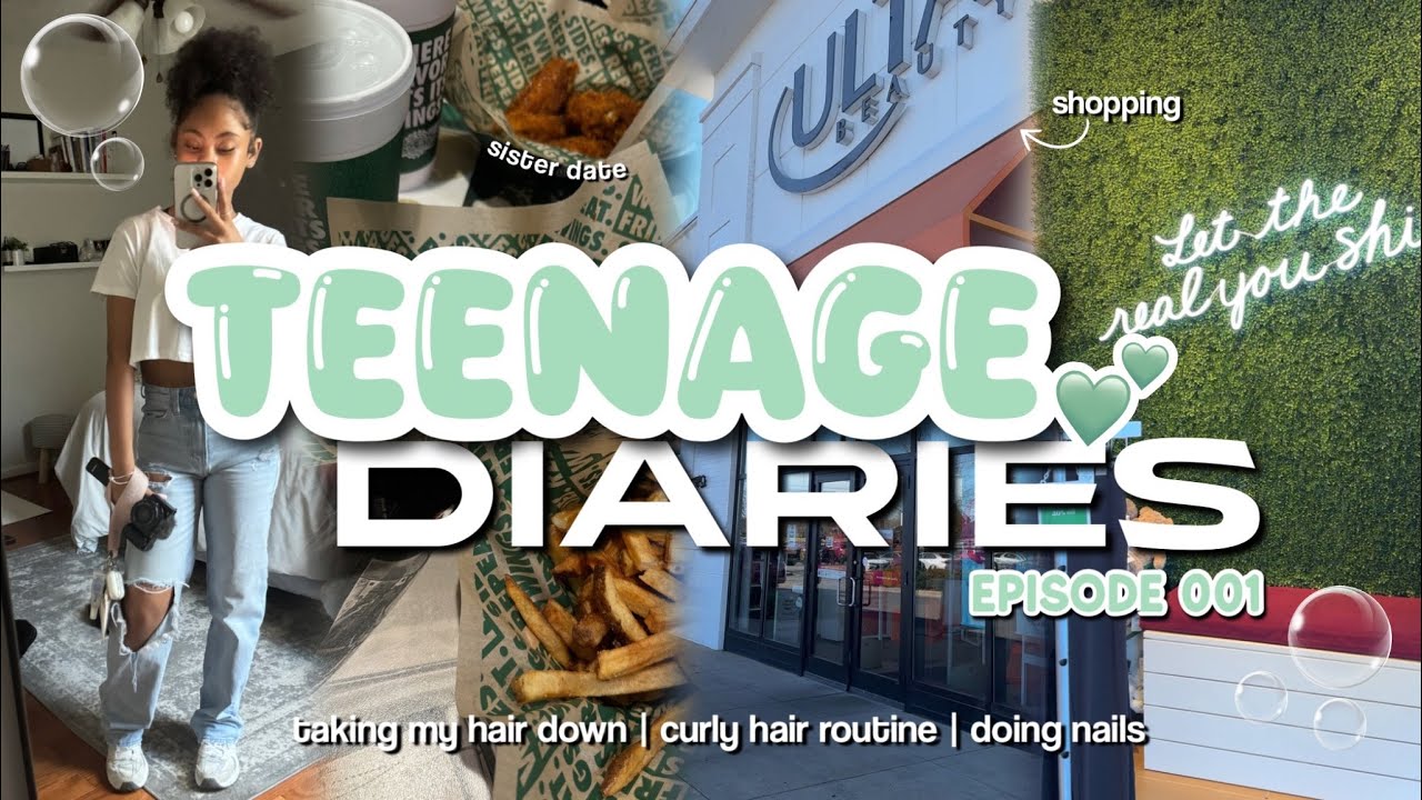 TEENAGE ☆ DIARIES | EPI. 001 | taking my hair down, sister date, doing nails | nalia skye 🤍