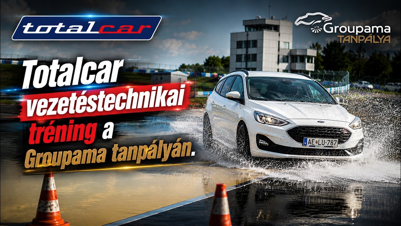 Csúszós utak, váratlan helyzetek – Totalcar vezetéstechnikai tréning a Groupama tanpályán.