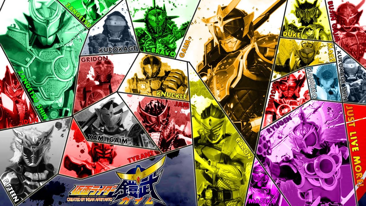Kamen Rider Gaim - All Riders Henshin & Finisher Attack ( My 20K Subscribers Special Video )