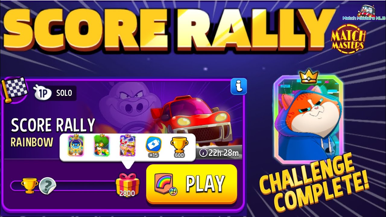 Solo Score Rally Rainbow Square 2,800 points Match Masters