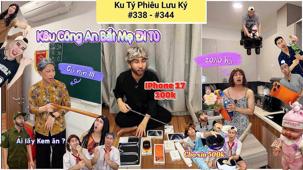 Ku Tý Phiêu Lưu Ký #338 - #344 (Tuyển tập video YouTube Shorts) : Kêu Công An Bắt Mẹ, 20/10, Iphone