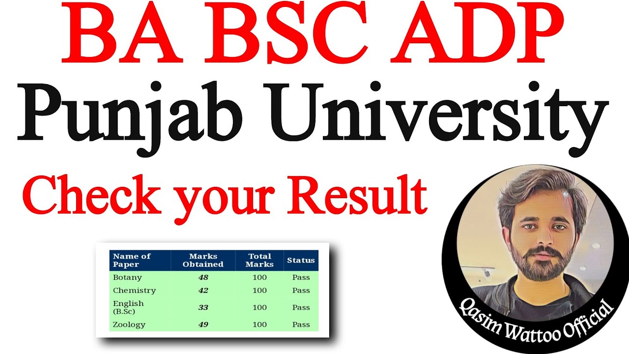 BA BSc ADP Result 2020 |PU Result | PUNJAB UNIVERSITY BA BSC RESULT 2020 #shorts