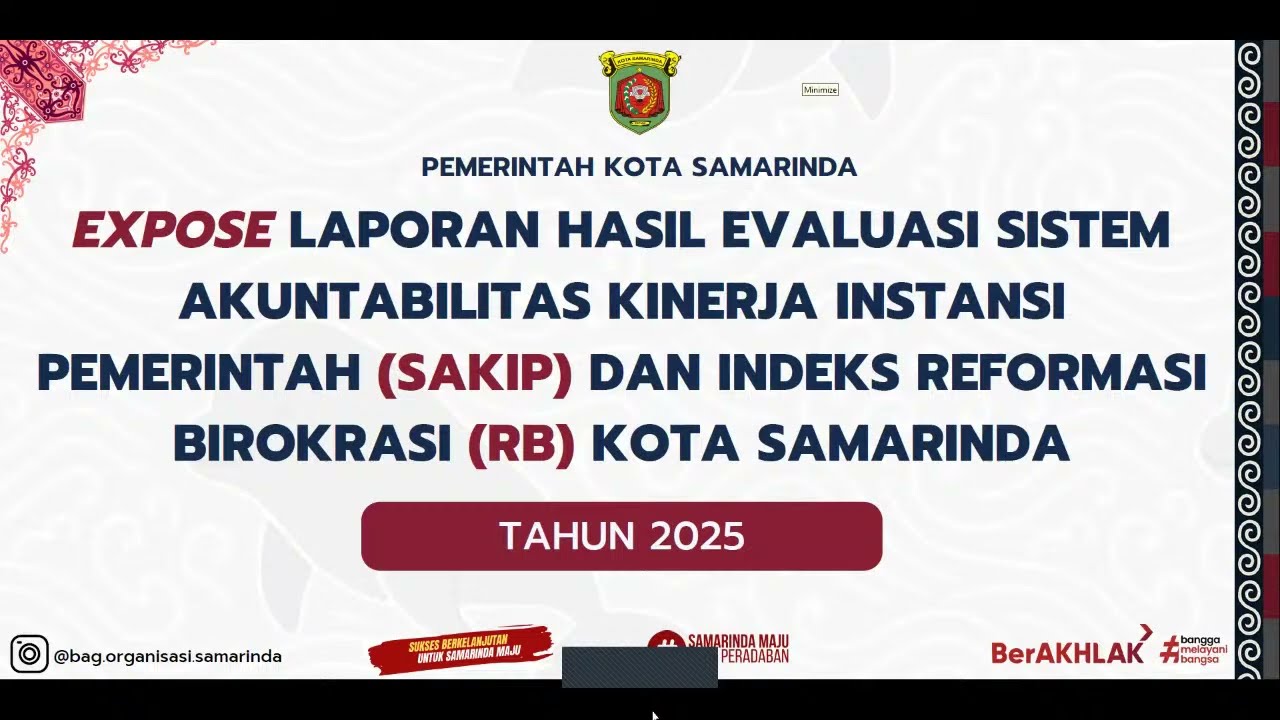 Expose LHE SAKIP dan Indeks RB Kota Samarinda Tahun 2025