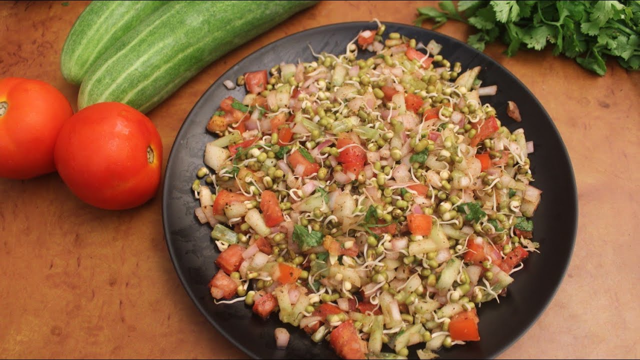 Healthy sprouts chaat | sprouted moong chaat | sprouts chaat recipe | chaat recipe | sprouts