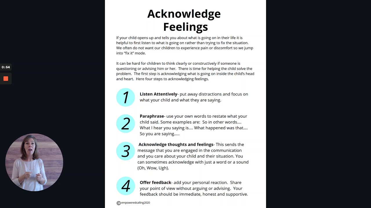 Acknowledge Feelings