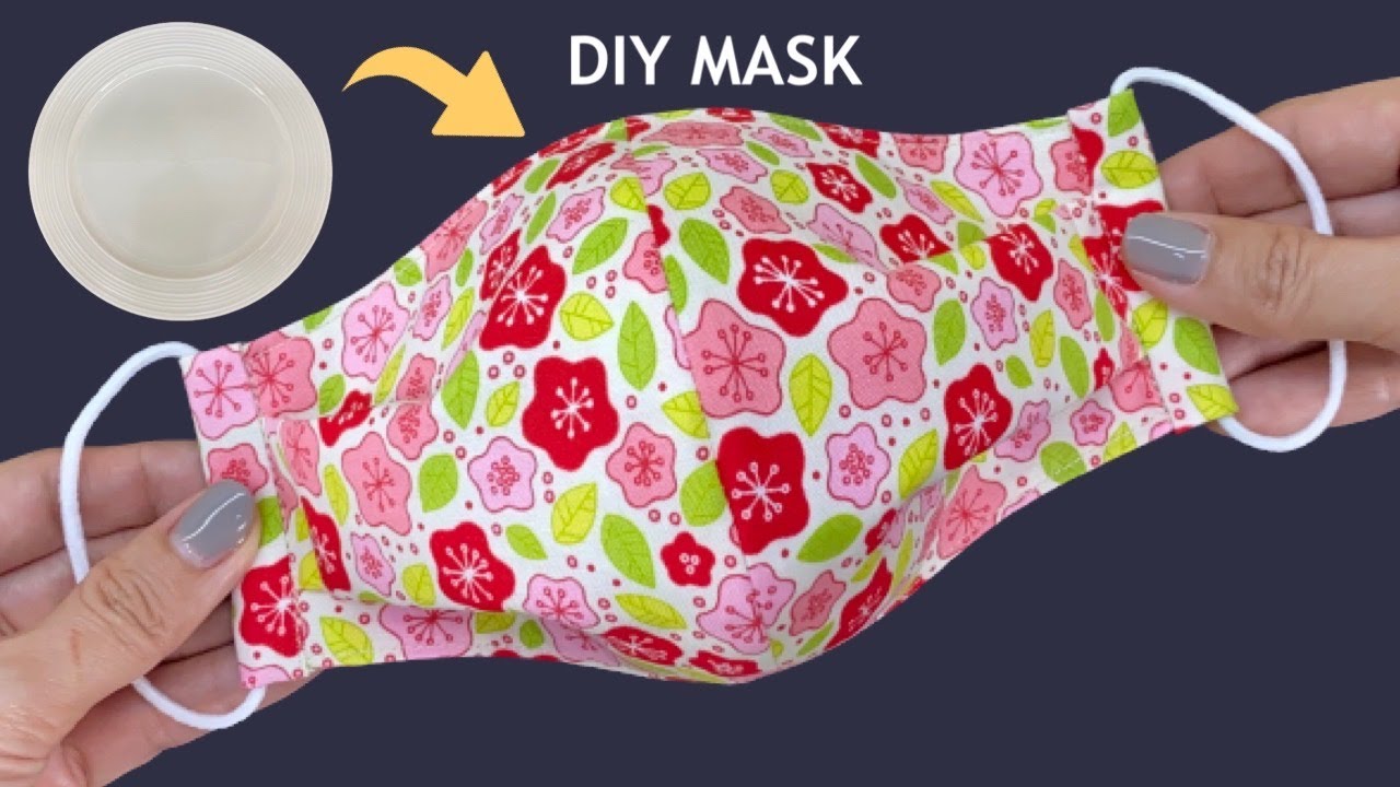 Diy Breathable Face Mask With 3 Layers Easy Making Pattern From Dish Sewing Tutorial | P&K Handmade